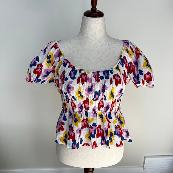 KATE SPADE Women's Summer Flowers Riviera Top Size L - Picture 3 of 9